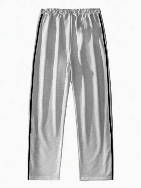 Design Button-Side Track Pants Gray Sweatpants - 41