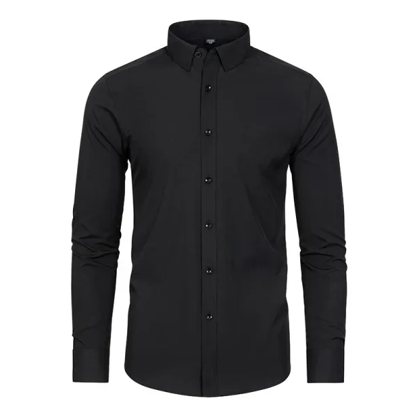 Design Classic Fit Black Button-Down Shirt - 1