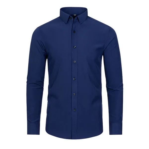 Design Classic Fit Navy Button-Down Shirt - 1