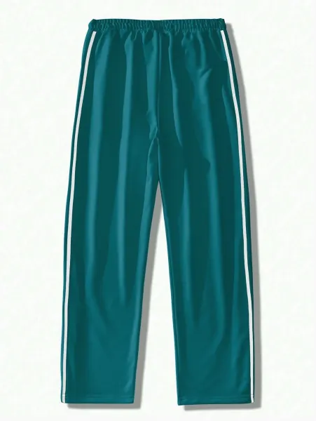 Design Button-Side Track Pants Gray Sweatpants - 48