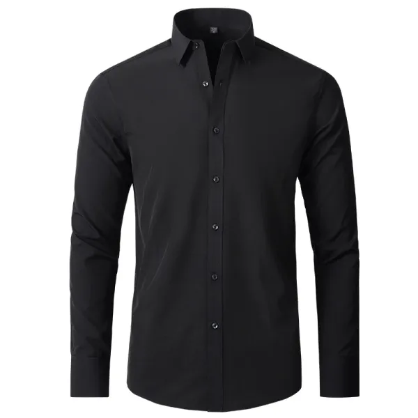 Design Classic Fit Black Button-Down Shirt - 1