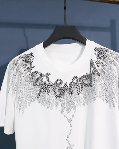 Marcelo Burlon County Of Milan Angel Wings Crystal Embellished Black T-Shirt - 23