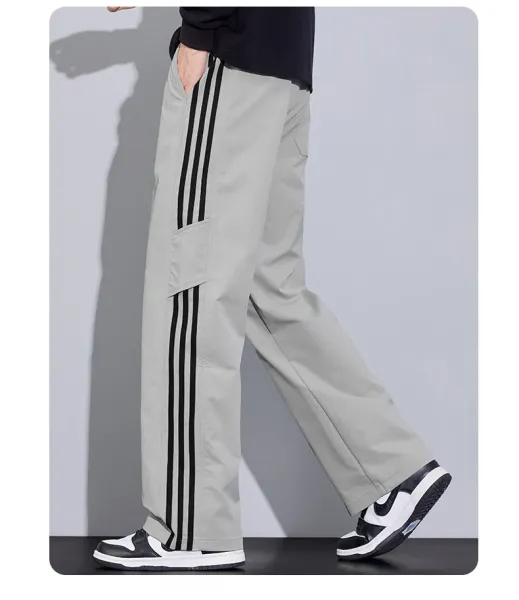 Adidas Three-Stripe Cargo Pants Gray - 15