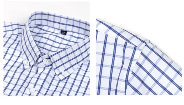 Design Classic Blue Grid Check Shirt - 13
