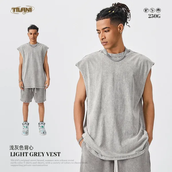 Design TILANI Light Grey Vest Top - 1