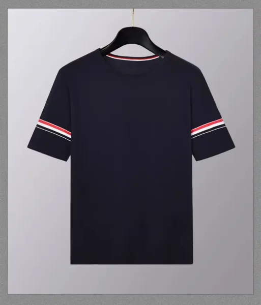 Design Striped Cuff T-Shirt Gray - 10