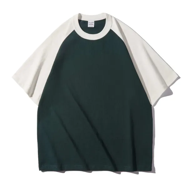 Arte Guide Raglan T-Shirt Forest Green and Cream - 1