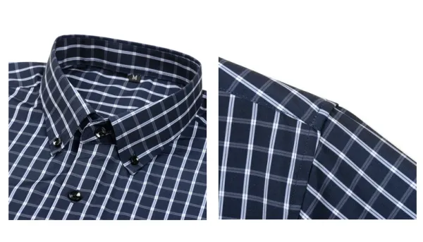 Design Classic Blue Grid Check Shirt - 19