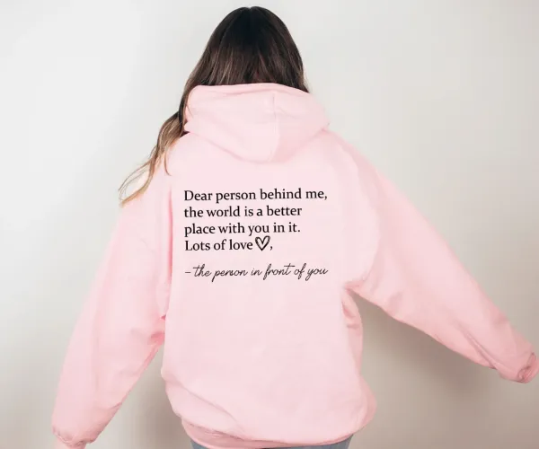 Design Custom Printed Blue Hoodie with Sentimental Message Hoodie - 5