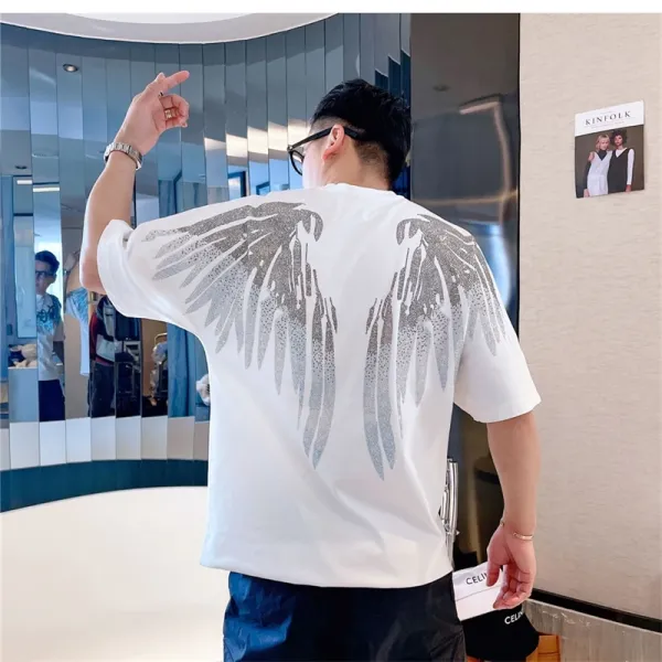 Marcelo Burlon County Of Milan Angel Wings Crystal Embellished Black T-Shirt - 10