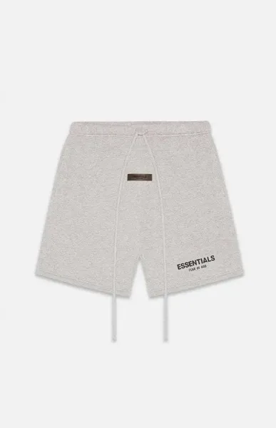 Fear of God Essentials Relaxed Fit Heather Gray Sweat Shorts - 1