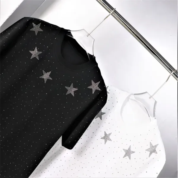 Design Embellished Drawstring Waist Shorts Black - 7