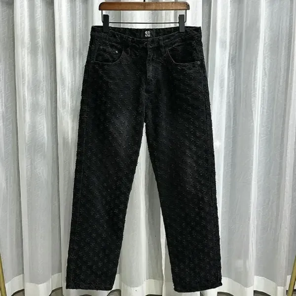 Givenchy Embossed Logo Black Denim Jeans - 1