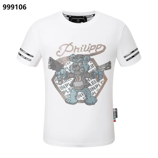 Philipp Plein Lil Boo Skull Rhinestone Embellished Black T-Shirt - 6
