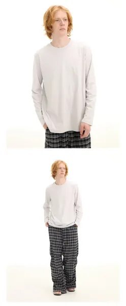 Design Long Sleeve Crew Neck T-Shirt White - 19