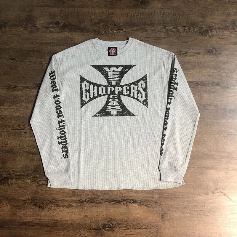 Design Independent Brand Cross Logo Long Sleeve Tee Gray T-Shirts - 7
