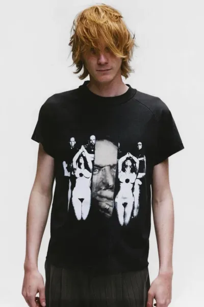 Design Graphic Print Raglan Sleeve T-Shirt Black - 6