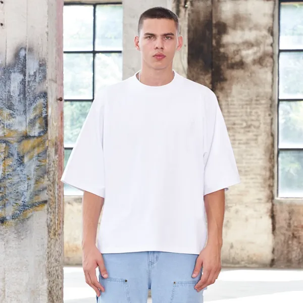 Design Oversized Crewneck T-Shirt White - 1