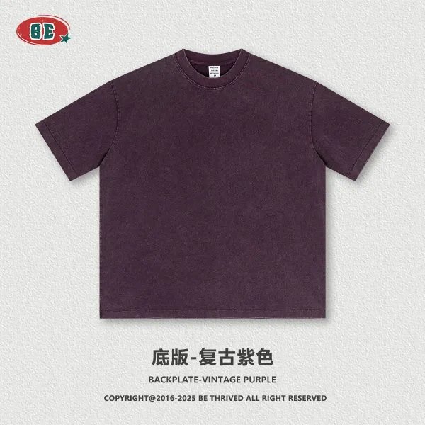 Design BE Thrived Backplate Vintage Purple T-Shirt T-Shirts - 1