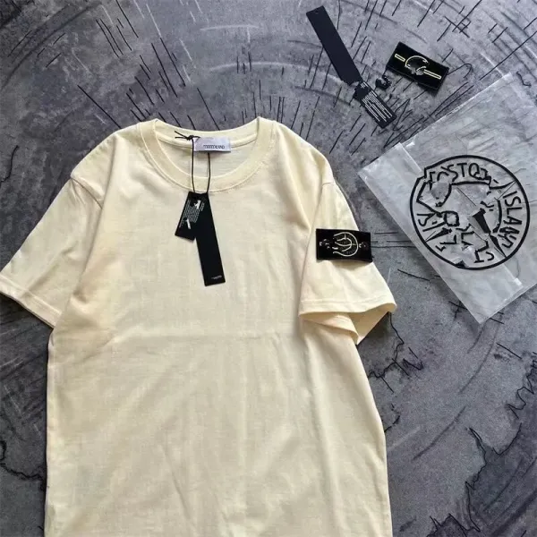 Design Oversized Crewneck T-Shirt White and Black - 7