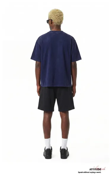 Design Silent Grey 3035 Washed Black Oversized T-Shirt T-Shirts - 17