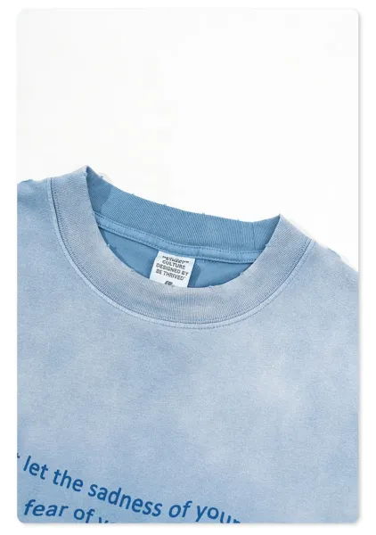 Design BE Thrived Gradient Blue Quote T-Shirt T-Shirts - 31
