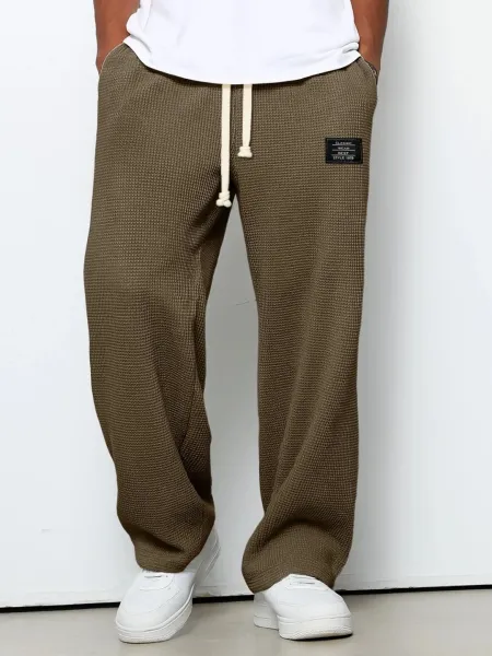 Design Waffle Knit Sweatpants Lavender - 3