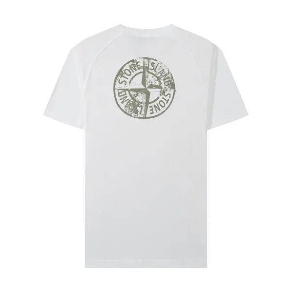 Stone Island Compass Logo T-Shirt Olive Green - 8