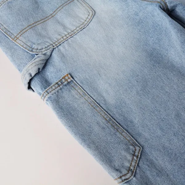 Design Studded Knee Panel Black Denim Jeans - 33