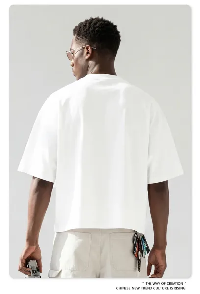 Design BE Thrived Basic Cropped T-Shirt White T-Shirts - 23