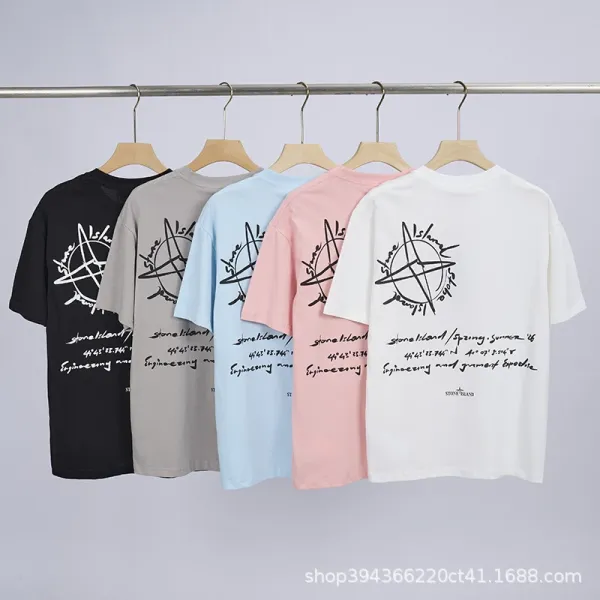 Stone Island Spring / Summer '26 Light Blue Graphic T-Shirt - 3