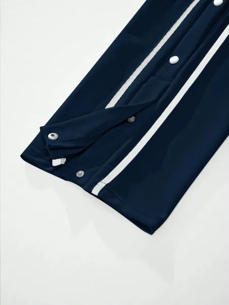 Design Button-Side Track Pants Gray Sweatpants - 15