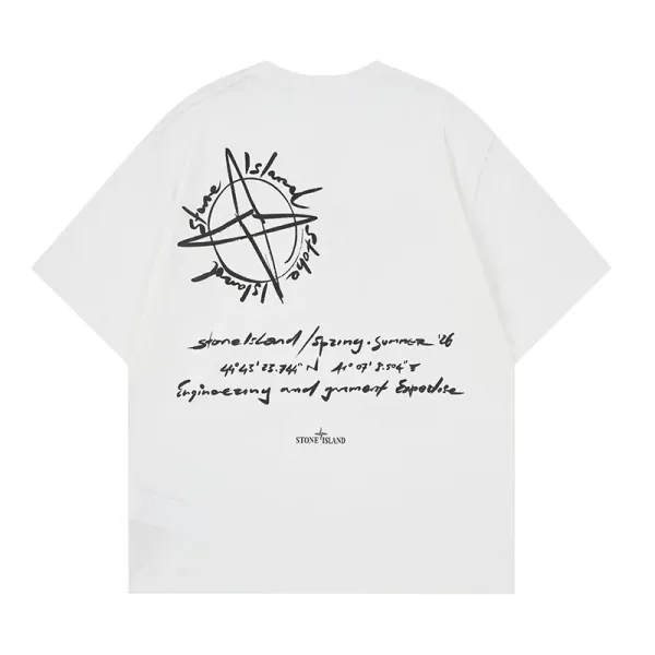 Stone Island Spring / Summer '26 Light Blue Graphic T-Shirt - 9