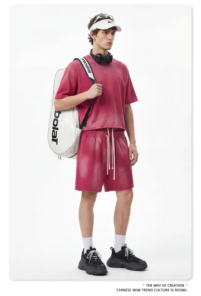 Design BE Thrived Vintage Red Gradient Shorts - 16