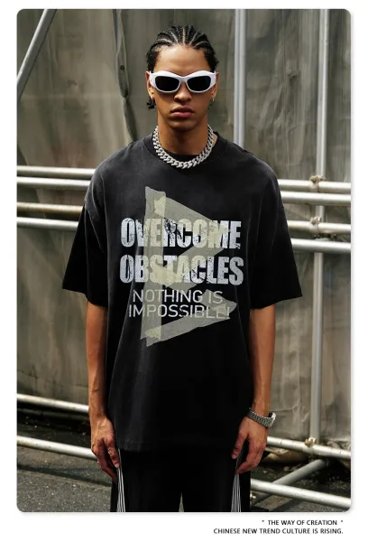 Design BE Thrived Overcome Obstacles Graphic T-Shirt Black T-Shirts - 16