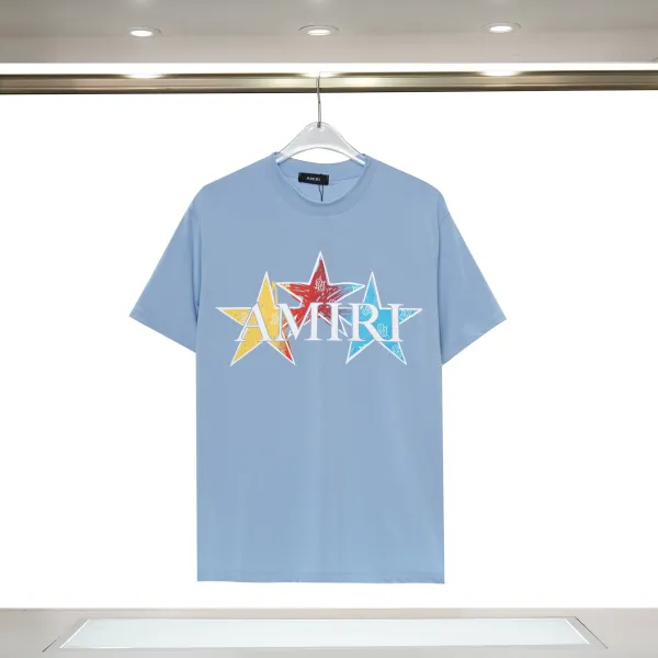 Amiri Star Logo Graphic T-Shirt Light Blue - 1