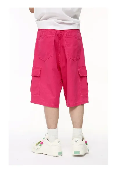 Design Cargo Shorts in Fuchsia Pink Shorts - 15