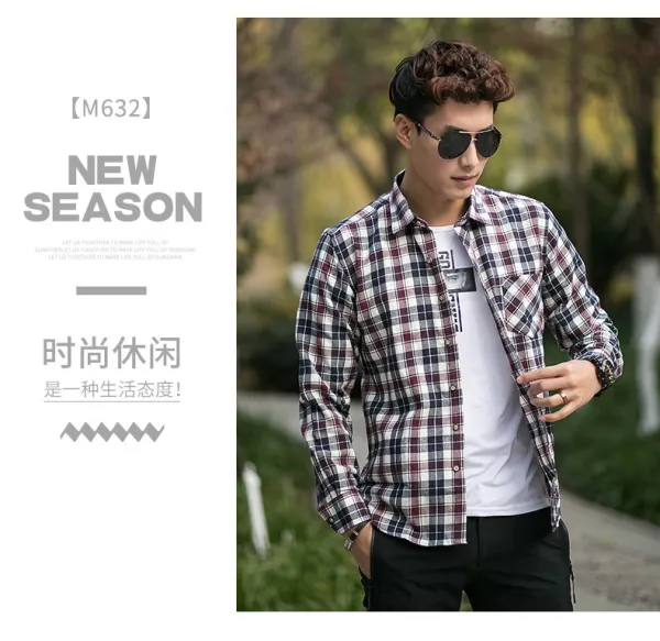 Design Black and White Checkered Flannel Shirt - 23