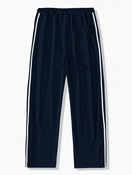 Design Button-Side Track Pants Gray Sweatpants - 14