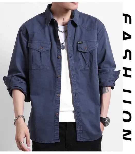 Design Utility Shirt Navy Blue - 22