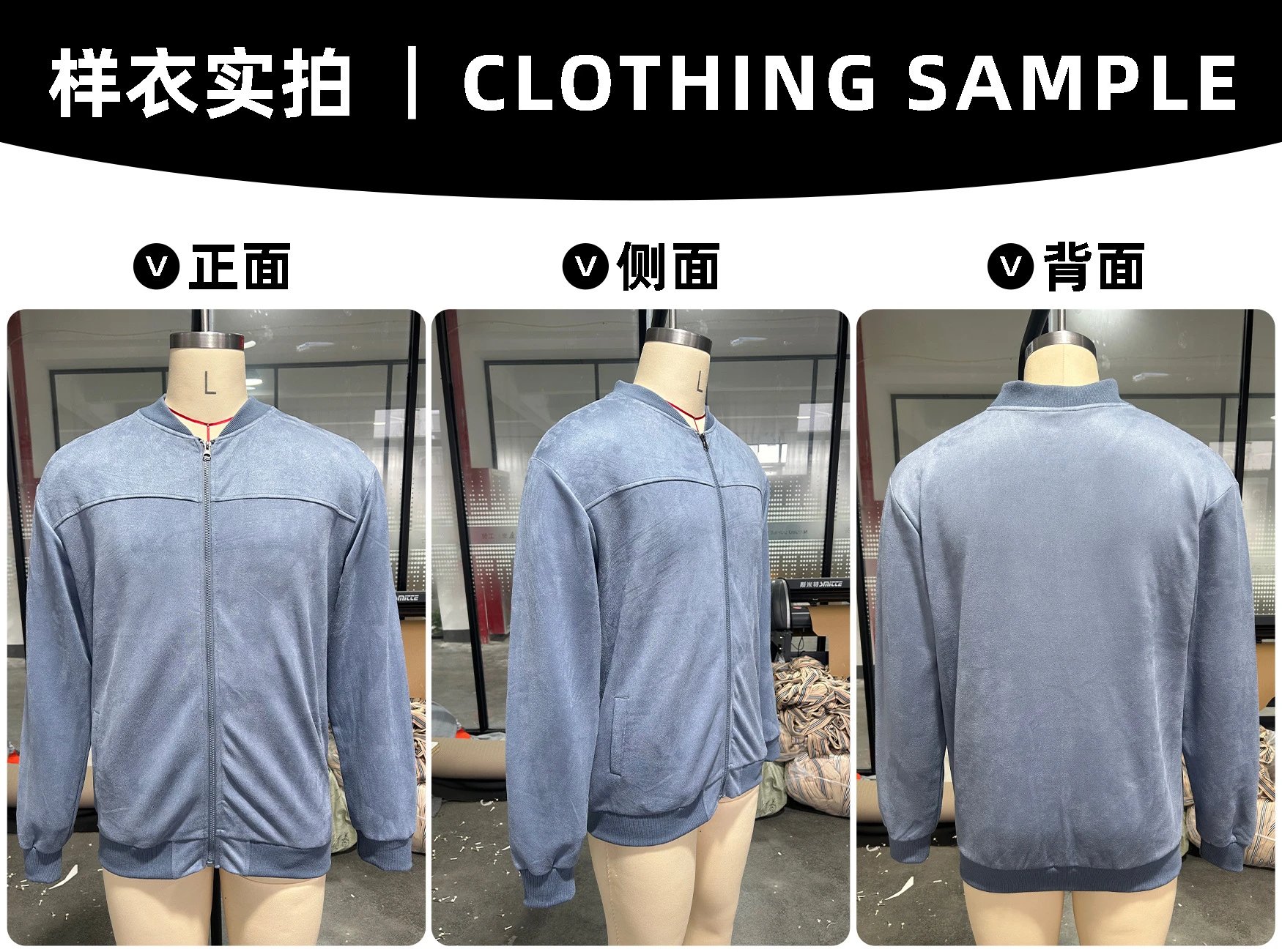 Design Bomber Jacket Navy Blue Outerwear - 6