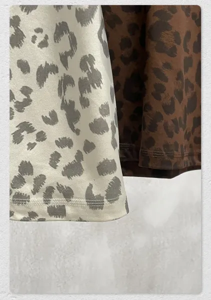 Design BE Thrived Grey Apriko Leopard Print T-Shirt T-Shirts - 28