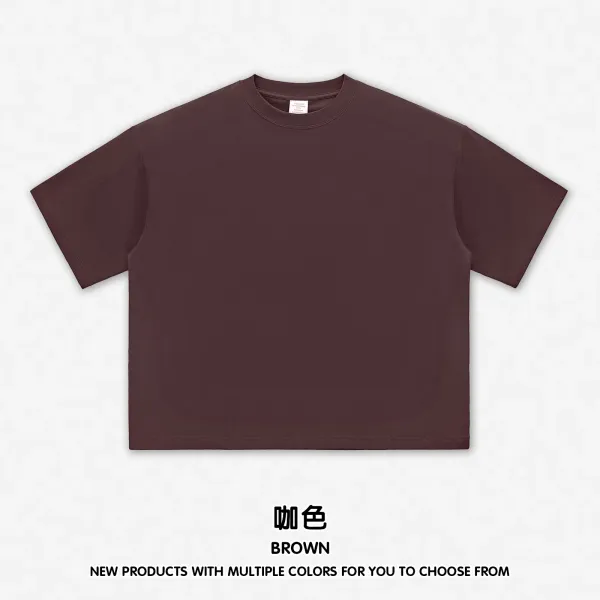 Design Basic Cropped T-Shirt Brown - 1