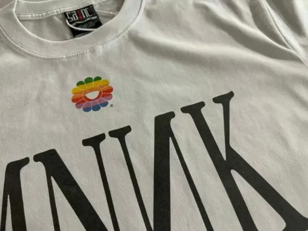 Design MNK Rainbow Flower Logo T-Shirt White T-Shirts - 12