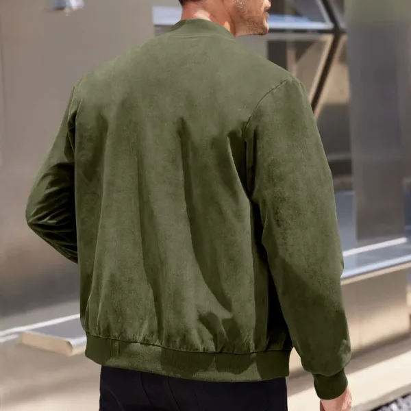 Design Bomber Jacket Navy Blue Outerwear - 22