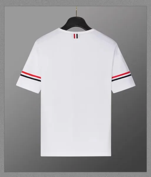 Design Striped Cuff T-Shirt Gray - 7