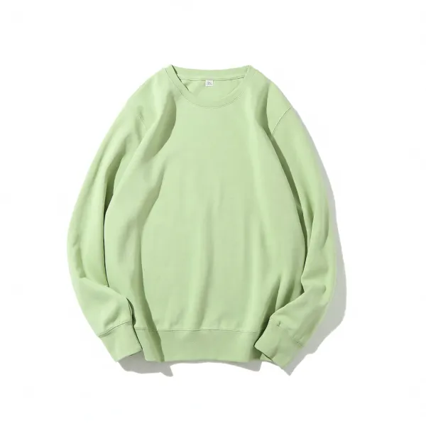 Design Basic Crewneck Sweatshirt Mint Green Hoodie - 1