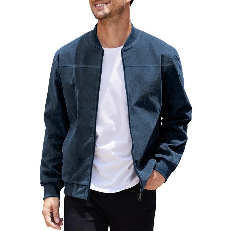 Design Bomber Jacket Navy Blue Outerwear - 28
