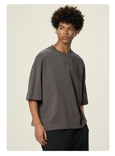 Design Basic Oversized T-Shirt Light Khaki - 37