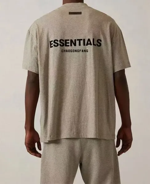 Fear of God Essentials ChaoGongFang Beige T-Shirt and Sweatpants Set - 1